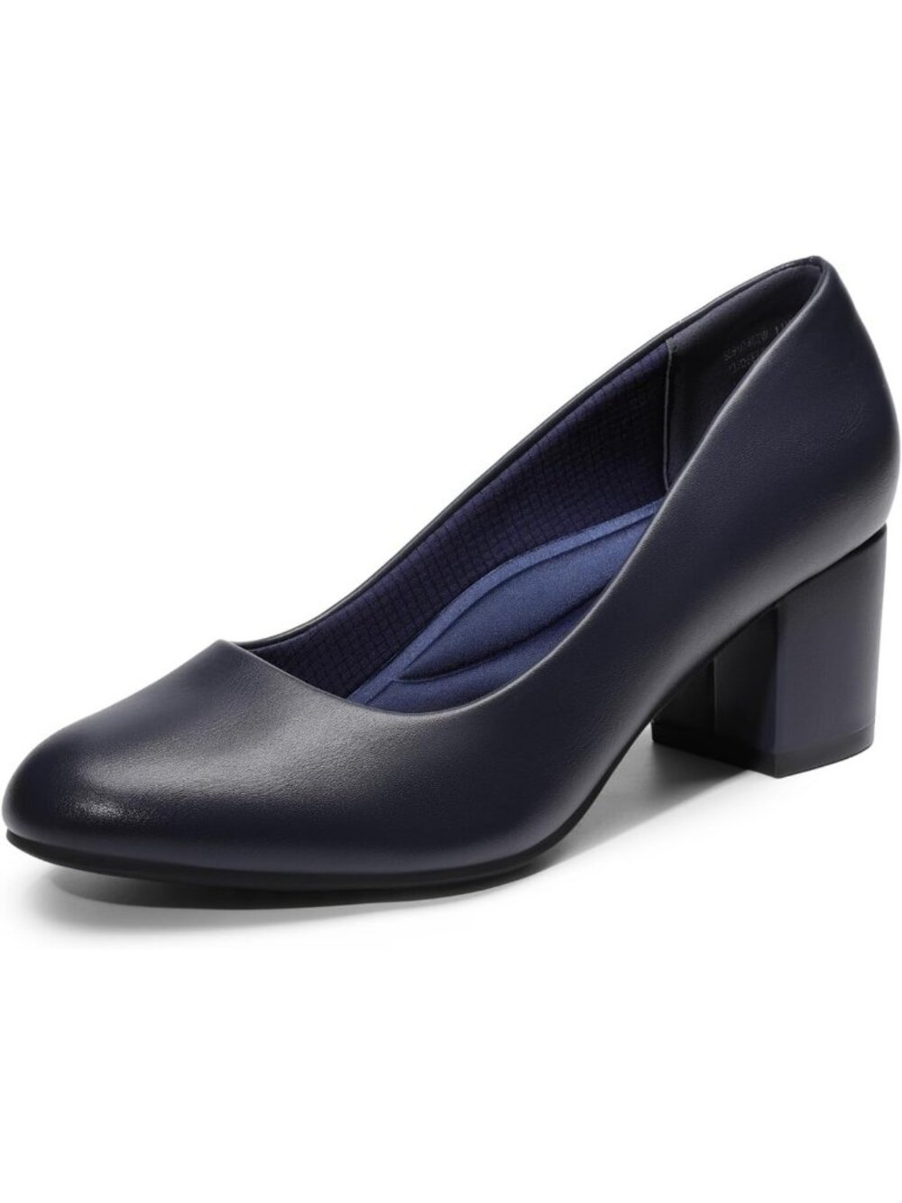 Chic Women's Block Heel Pumps - Round Toe Dress Shoes for Work & Events